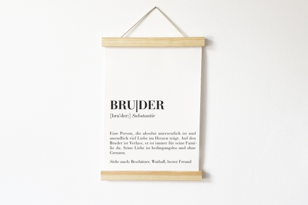 « DEFINITION BRUDER! »  Poster mit individuellem Text