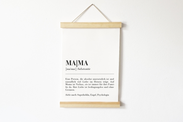 « DEFINITION MAMA! »  Poster mit individuellem Text